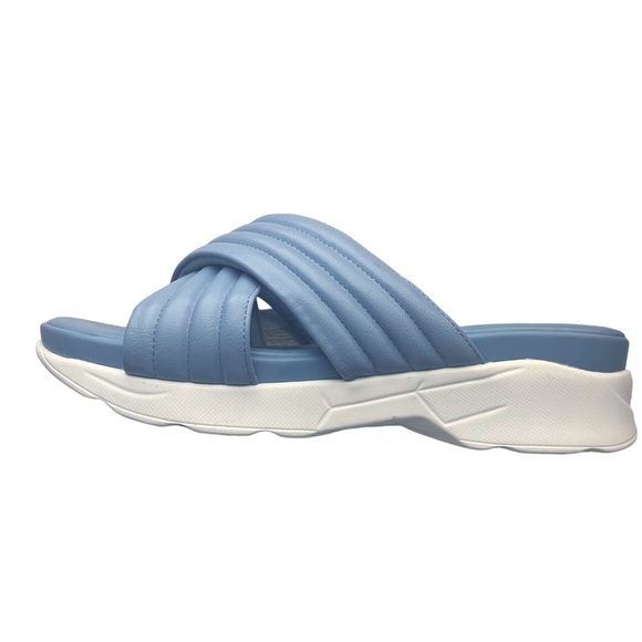 FRENCH CONNECTION River Platform Sandals Size 9 Light Blue Comfort Wedge - Picture 6 of 8